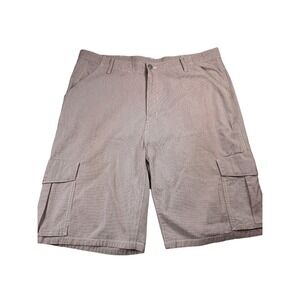 Levi's Shorts Men's 40 Red White Striped Cotton Cargo Pockets Zip Fly High Rise